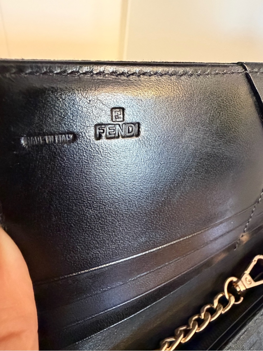 Vintage Fendi FF Zucca Continental Wallet / Convertible Crossbody Clutch - Picture 3 of 9